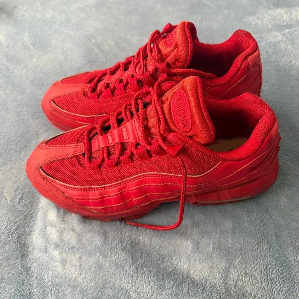 Nike Air Max 95 Varsity Triple Red Shoes, CQ9969-600 Men's 8.5 *NO insoles